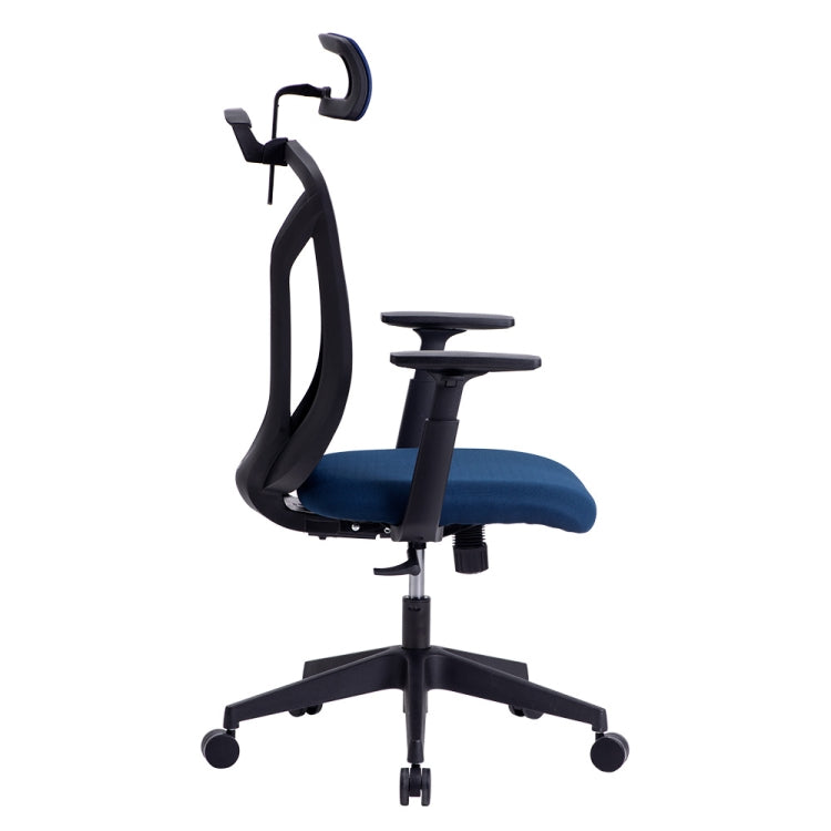 [JPN Warehouse] Angle Adjustable Mesh Back Office Chair Rotatable Lift Chair with Clothes Stand & Armrest & Headrest, Seat Size: 51 x 50cm, Height Range: 123.5-133.5cm(Blue)