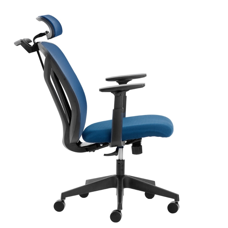 [JPN Warehouse] Angle Adjustable Mesh Back Office Chair Rotatable Lift Chair with Clothes Stand & Armrest & Headrest, Seat Size: 51 x 50cm, Height Range: 123.5-133.5cm(Blue)