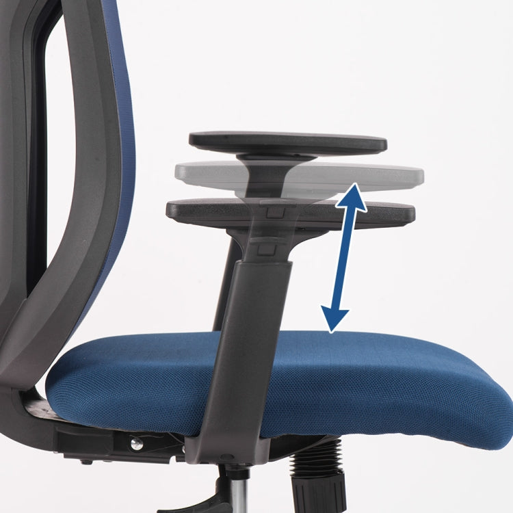 [JPN Warehouse] Angle Adjustable Mesh Back Office Chair Rotatable Lift Chair with Clothes Stand & Armrest & Headrest, Seat Size: 51 x 50cm, Height Range: 123.5-133.5cm(Blue)
