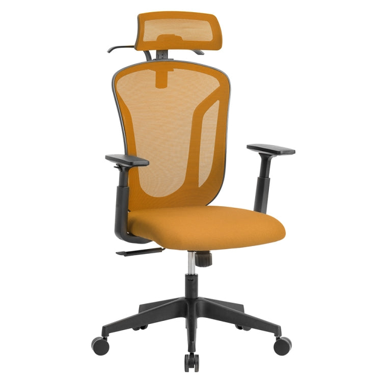[JPN Warehouse] Angle Adjustable Mesh Back Office Chair Rotatable Lift Chair with Clothes Stand & Armrest & Headrest, Seat Size: 51 x 50cm, Height Range: 123.5-133.5cm(Orange)