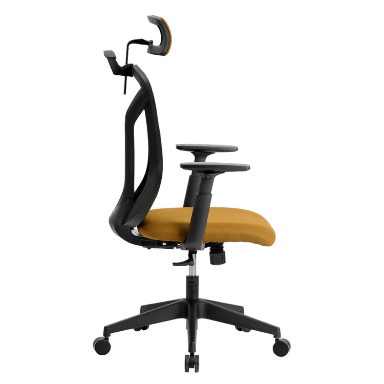 [JPN Warehouse] Angle Adjustable Mesh Back Office Chair Rotatable Lift Chair with Clothes Stand & Armrest & Headrest, Seat Size: 51 x 50cm, Height Range: 123.5-133.5cm(Orange)
