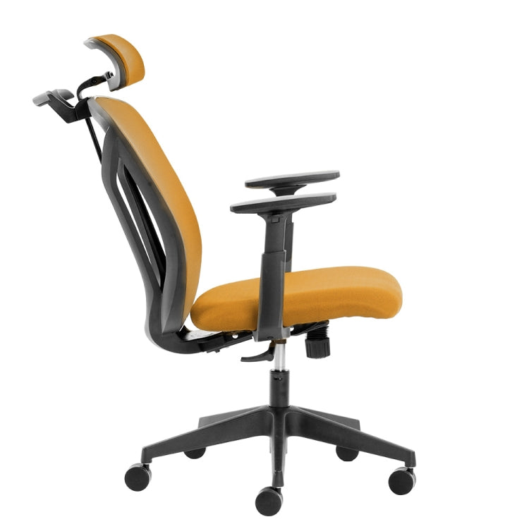 [JPN Warehouse] Angle Adjustable Mesh Back Office Chair Rotatable Lift Chair with Clothes Stand & Armrest & Headrest, Seat Size: 51 x 50cm, Height Range: 123.5-133.5cm(Orange)