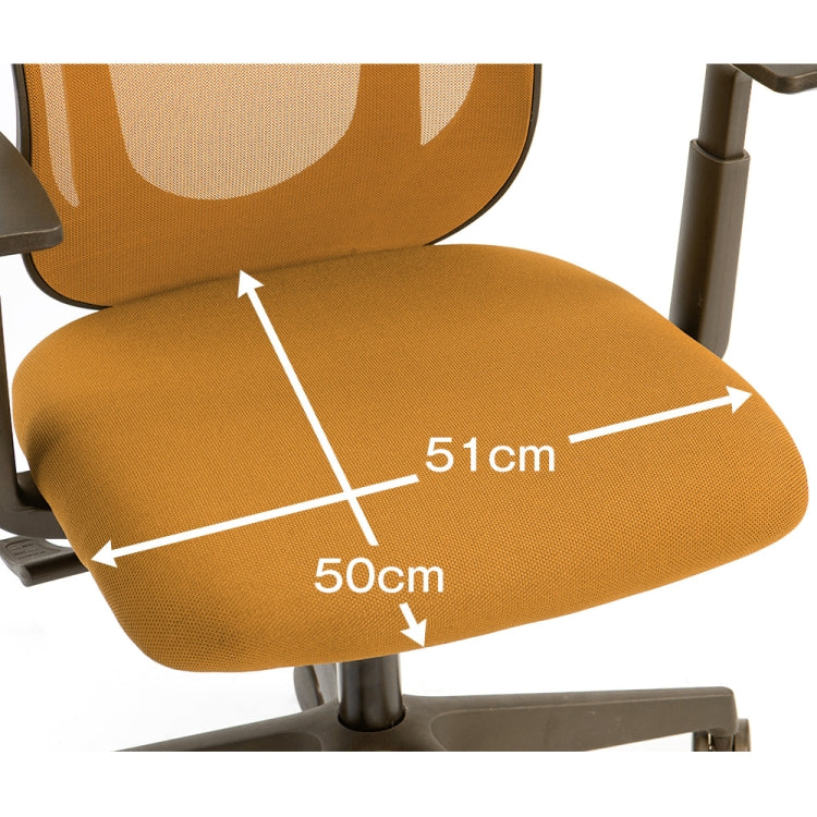 [JPN Warehouse] Angle Adjustable Mesh Back Office Chair Rotatable Lift Chair with Clothes Stand & Armrest & Headrest, Seat Size: 51 x 50cm, Height Range: 123.5-133.5cm(Orange)