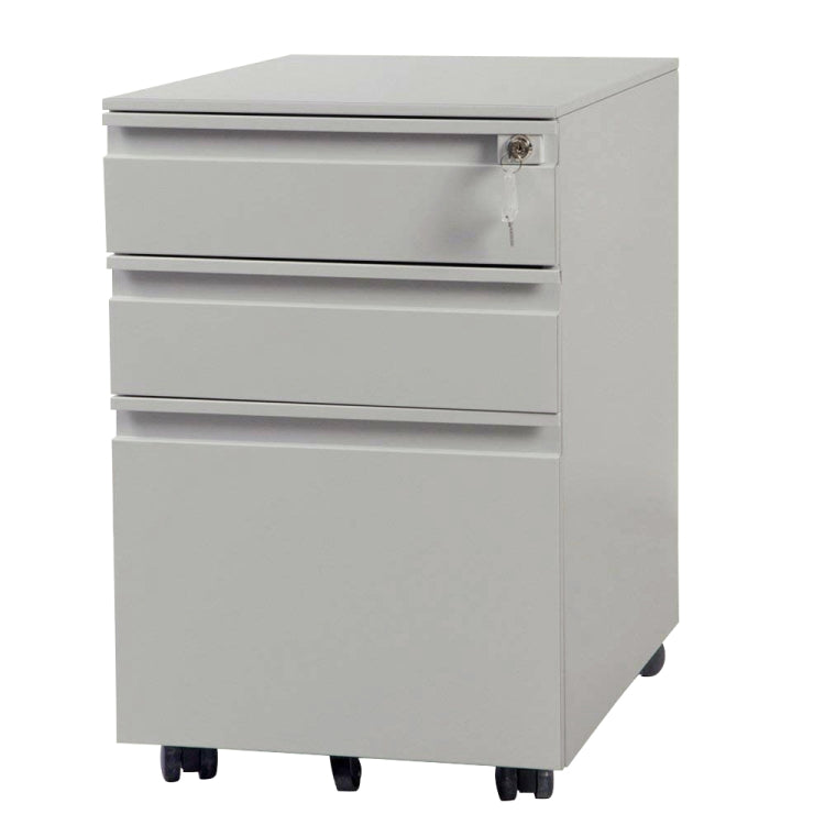 [JPN Warehouse] Mobile Multifunctional File Organizing Drawer Cabinet with Lock, Size: 60 x 45 x 39cm(Grey)