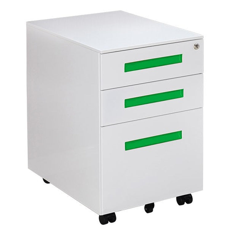 [JPN Warehouse] Mobile Multifunctional File Organizing Drawer Cabinet with Lock, Size: 60 x 45 x 39cm(Green)