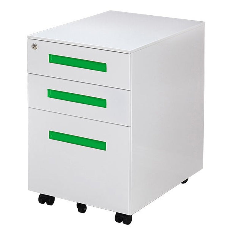 [JPN Warehouse] Mobile Multifunctional File Organizing Drawer Cabinet with Lock, Size: 60 x 45 x 39cm(Green)
