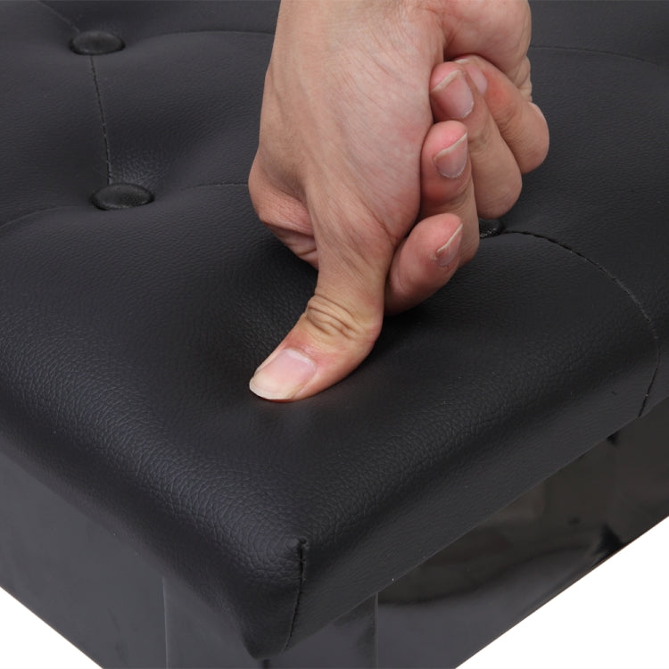 [US Warehouse] Curved Leg PU Leather Double Piano Stool with Bookcase, Size: 74.9 x 48 x 35cm