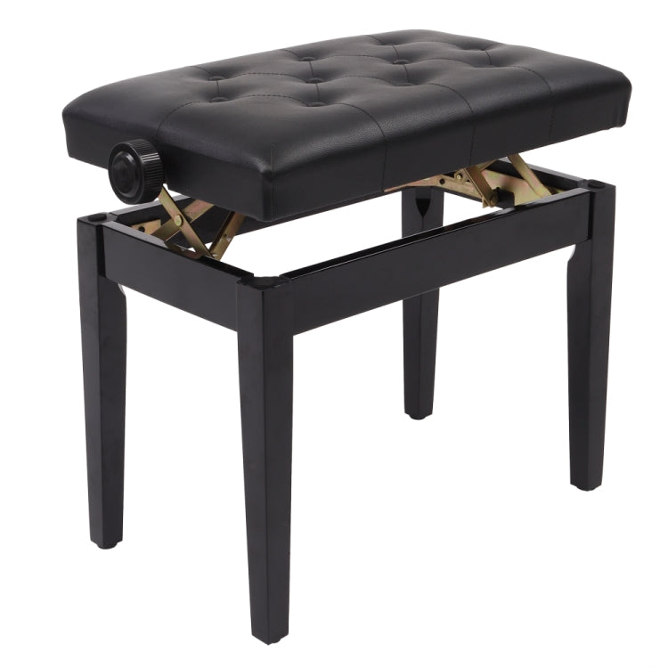 [US Warehouse] Lifting Adjustable PU Leather Single Piano Stool without Bookcase, Size: 55.9 x 44.4 x 34cm