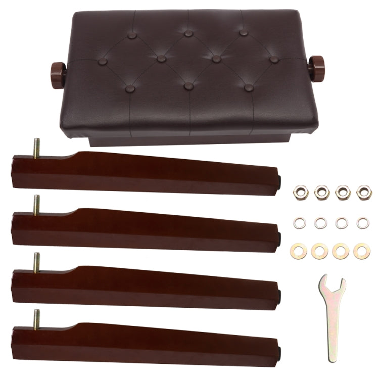 [US Warehouse] Lifting Adjustable PU Leather Single Piano Stool without Bookcase, Size: 55.9 x 44.4 x 34cm
