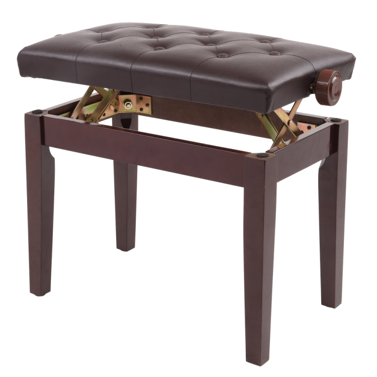 [US Warehouse] Lifting Adjustable PU Leather Single Piano Stool without Bookcase, Size: 55.9 x 44.4 x 34cm
