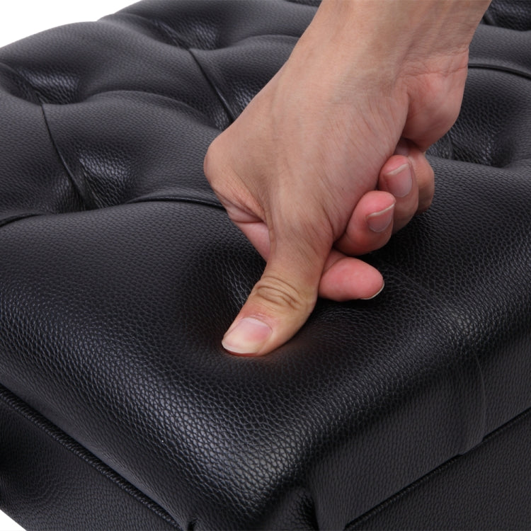 [US Warehouse] Lifting Adjustable PU Leather Double Piano Stool with Bookcase & Horseshoe Legs, Size: 73 x 40 x (48-58)cm