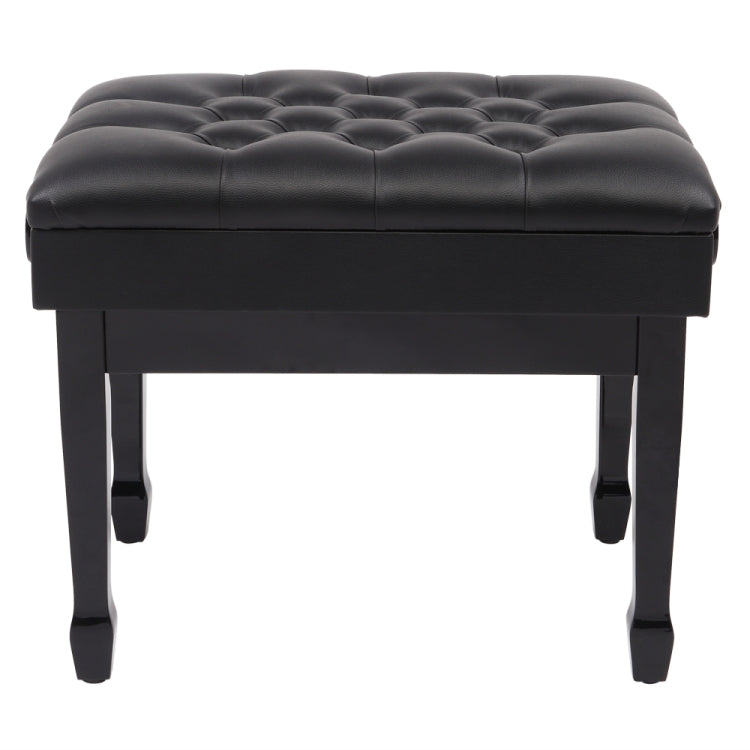 [US Warehouse] Lifting Adjustable PU Leather Single Piano Stool with Bookcase & Horseshoe Legs, Size: 72.9 x 45.5 x 34cm