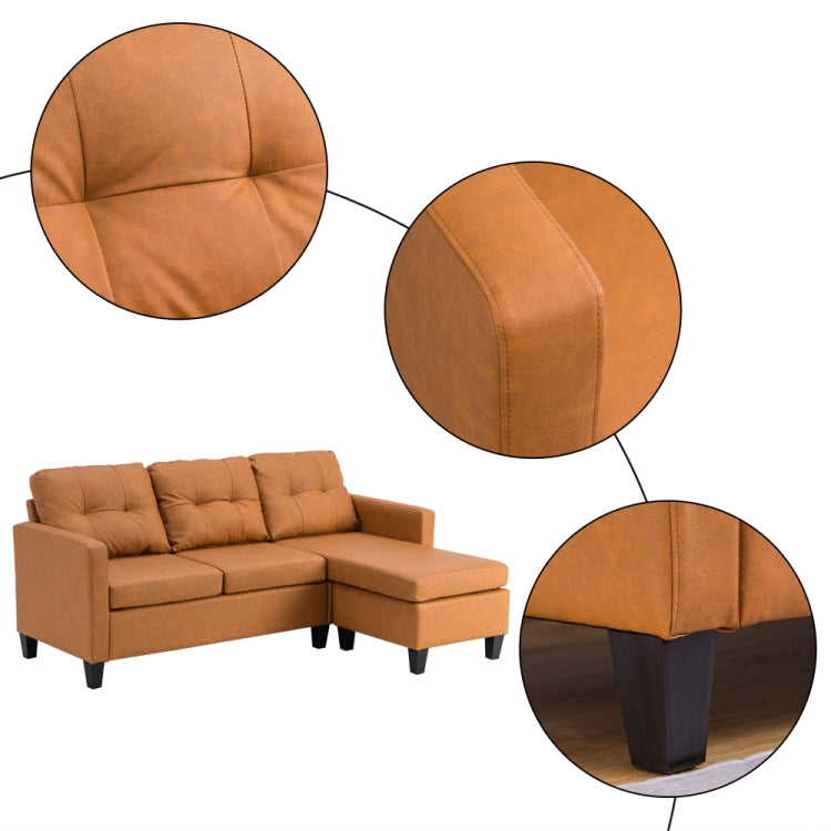 [US Warehouse] Fabric Lazy Sofa Multifunctional Free Combination Three-seat Sofa Bed, Size: 195.6 x 126 x 88cm