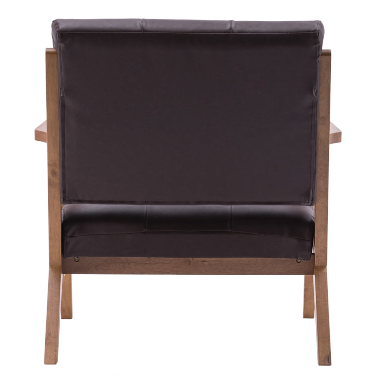 [US Warehouse] Solid Wood K-shaped Retro Single Sofa Chairs Suede Chairs, Size: 78.7 x 78 x 73.4cm