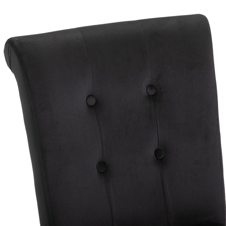 [US Warehouse] 2 PCS Rubber Wooden Leg Velvet Fabric Nail Painting Dressing Stool without Armrests, Size: 90.9 x 50 x 46cm