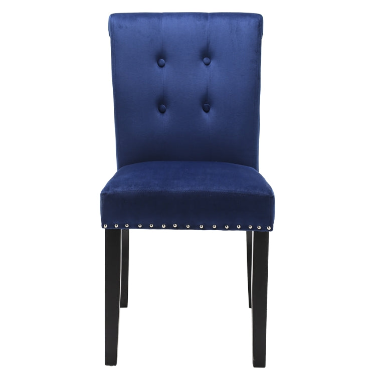 [US Warehouse] 2 PCS Rubber Wooden Leg Velvet Fabric Nail Painting Dressing Stool without Armrests, Size: 90.9 x 50 x 46cm