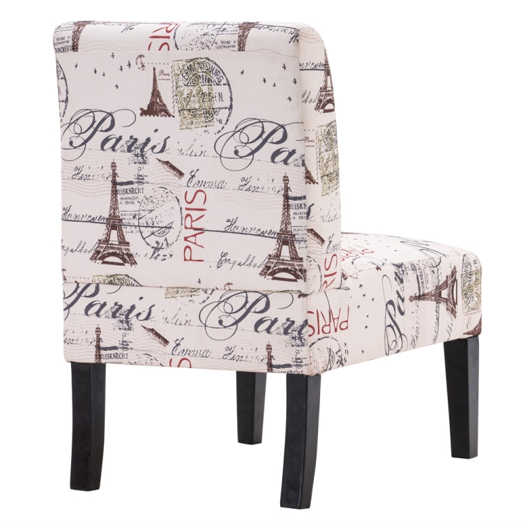 [US Warehouse] Tower Pattern Fabric Chairs Single Lounge Chairs without Armrests, Size: 80 x 68 x 50cm