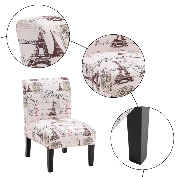 [US Warehouse] Tower Pattern Fabric Chairs Single Lounge Chairs without Armrests, Size: 80 x 68 x 50cm