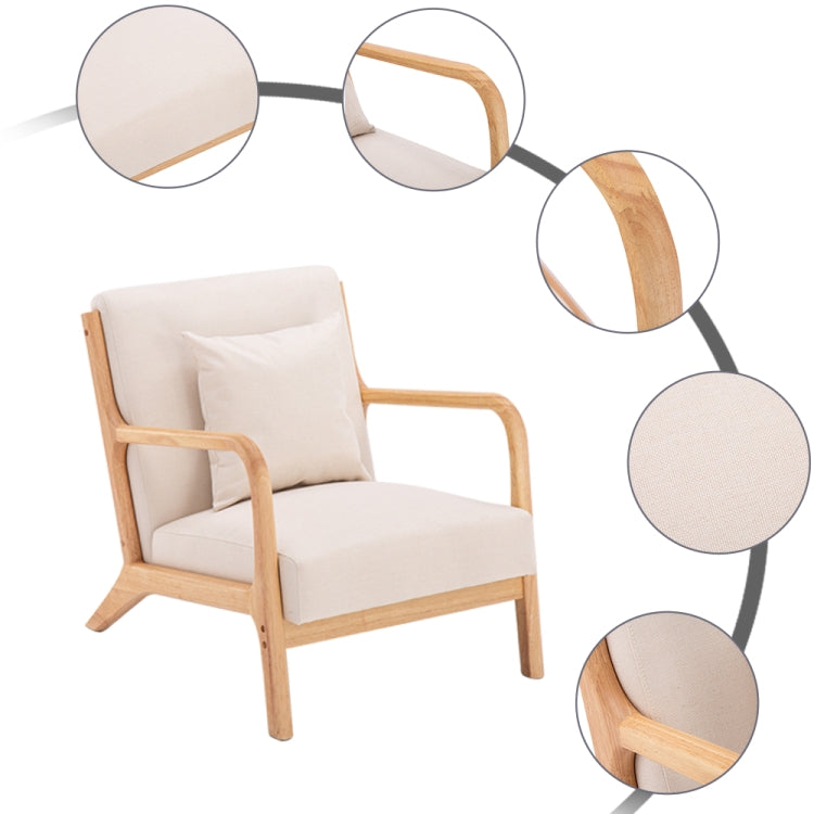 [US Warehouse] Fabric Chairs Single Sofa Chairs with Armrests, Size: 75 x 68 x 66cm