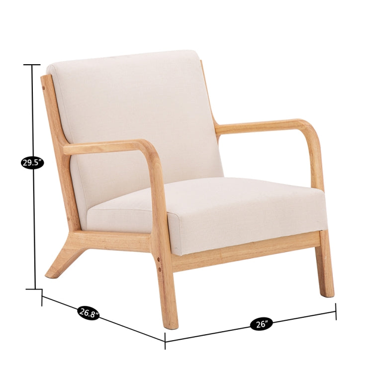 [US Warehouse] Fabric Chairs Single Sofa Chairs with Armrests, Size: 75 x 68 x 66cm