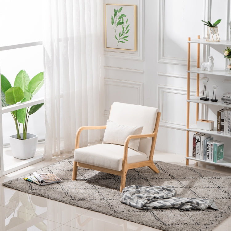 [US Warehouse] Fabric Chairs Single Sofa Chairs with Armrests, Size: 75 x 68 x 66cm