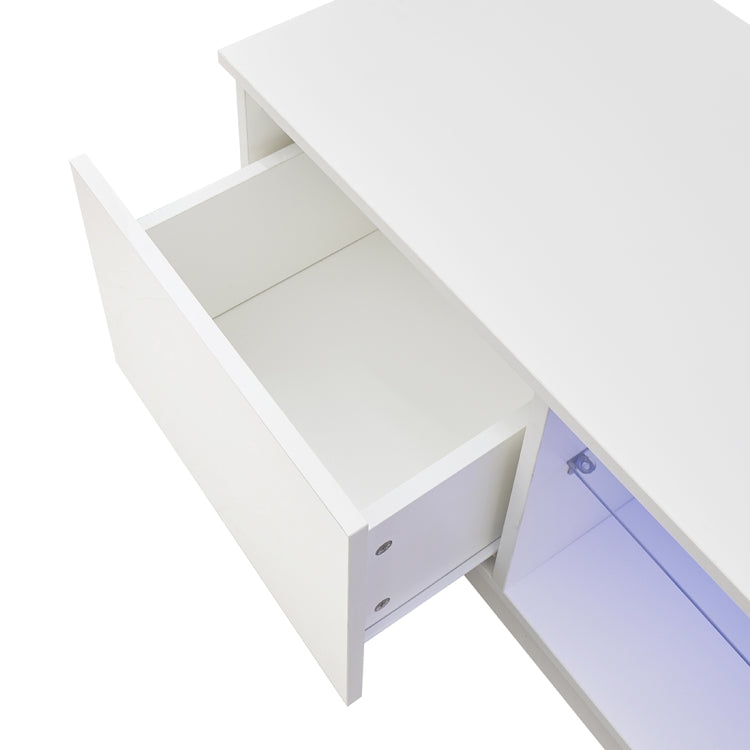 [US Warehouse] For 65-inch TV Screen Particle Board TV Cabinet with LED Light & Storage Shelfs & 2 Drawers, Size: 120 x 40 x 40cm