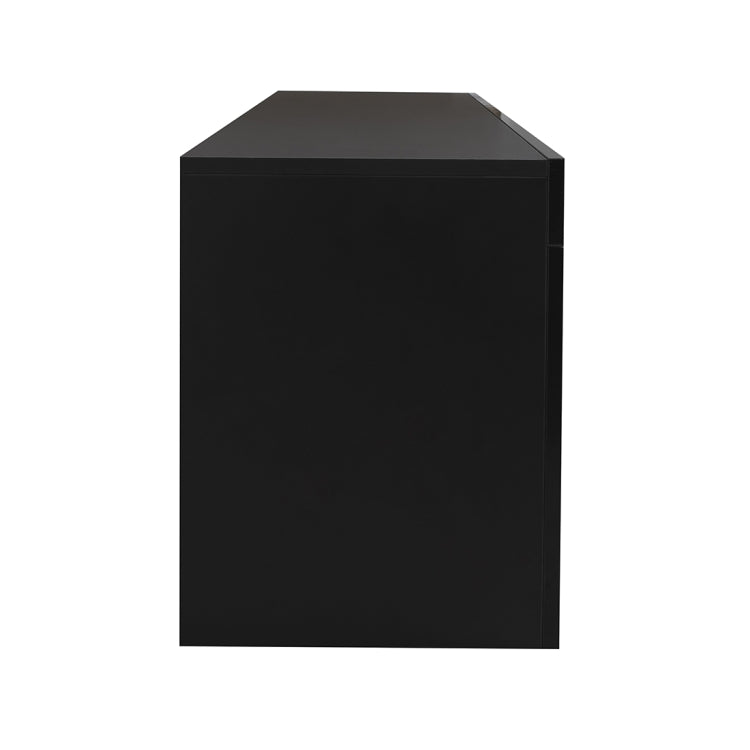 [US Warehouse] For 65-inch TV Screen Particle Board TV Cabinet with LED Light & Storage Shelfs & Drawer, Size: 130 x 45 x 35cm