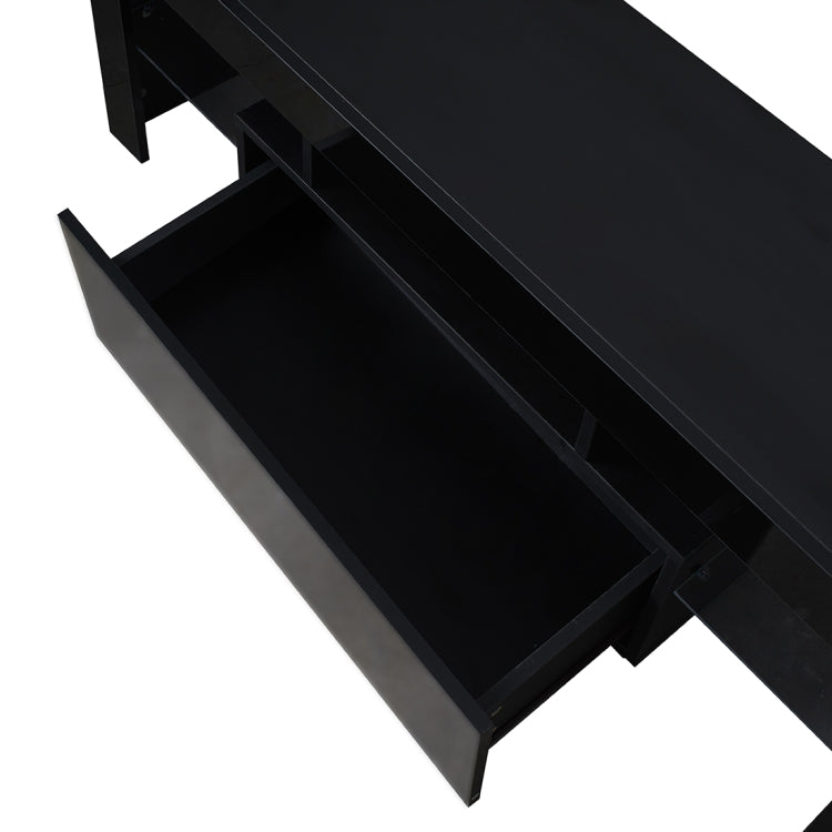 [US Warehouse] For 65-inch TV Screen Particle Board TV Cabinet with LED Light & Storage Shelfs & Drawer, Size: 130 x 45 x 35cm