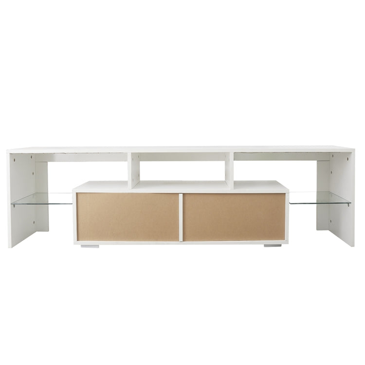 [US Warehouse] For 70-inch TV Screen Chipboard TV Cabinet with Remote Control LED Light & Storage Shelfs & 2 Drawers, Size: 160 x 45 x 35cm