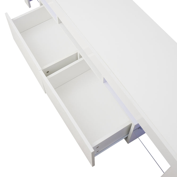 [US Warehouse] For 70-inch TV Screen Chipboard TV Cabinet with Remote Control LED Light & Storage Shelfs & 2 Drawers, Size: 160 x 45 x 35cm