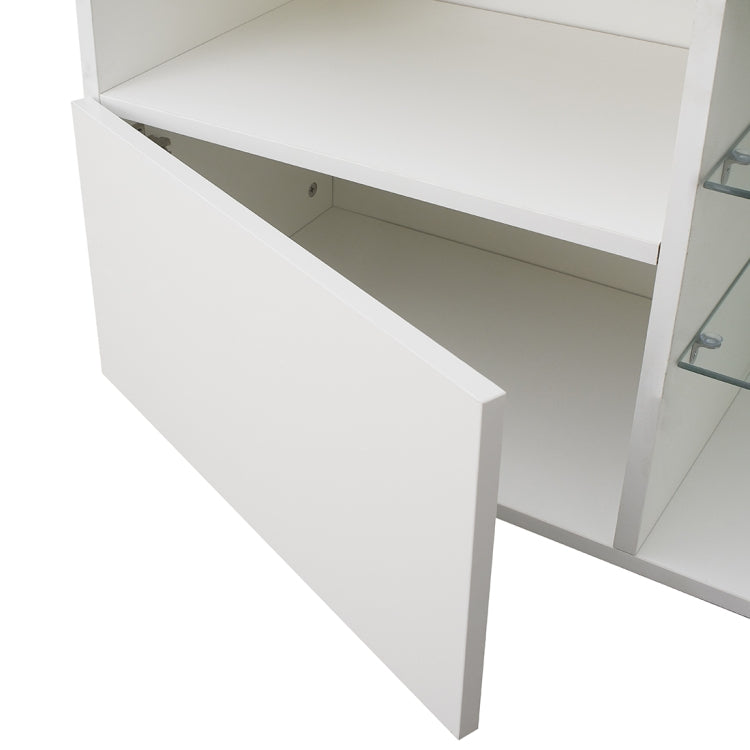 [US Warehouse] For 65-inch TV Screen Chipboard TV Cabinet with LED Light & Storage Shelfs & 2 Drawers, Size: 120 x 45 x 35cm