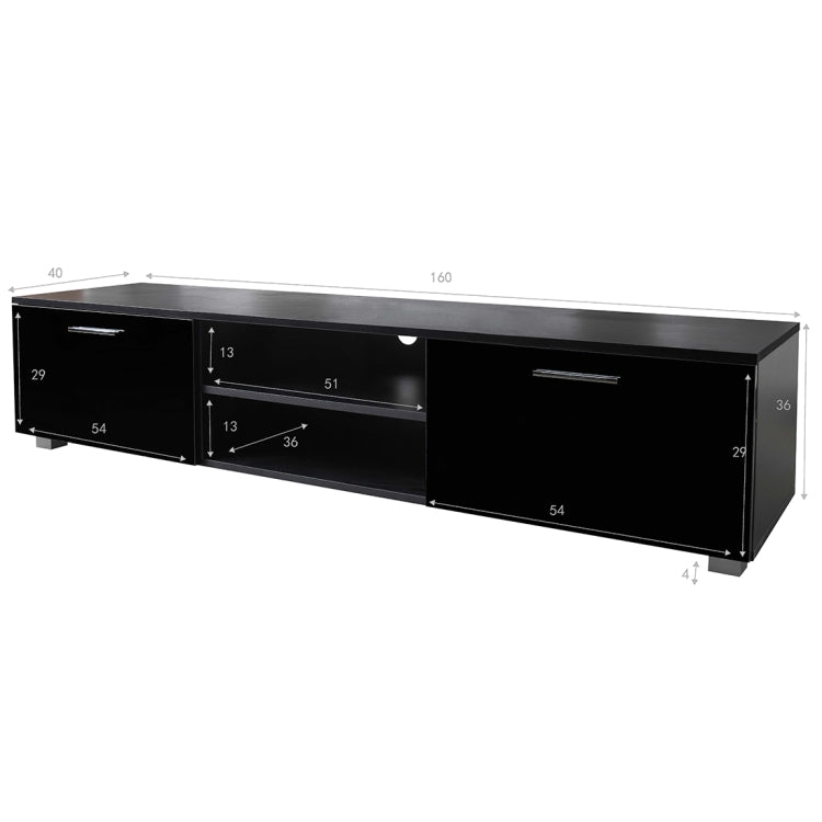 [US Warehouse] For 70-inch TV Screen Chipboard TV Cabinet with Storage Shelfs & 2 Drawers, Size: 160 x 40 x 36cm
