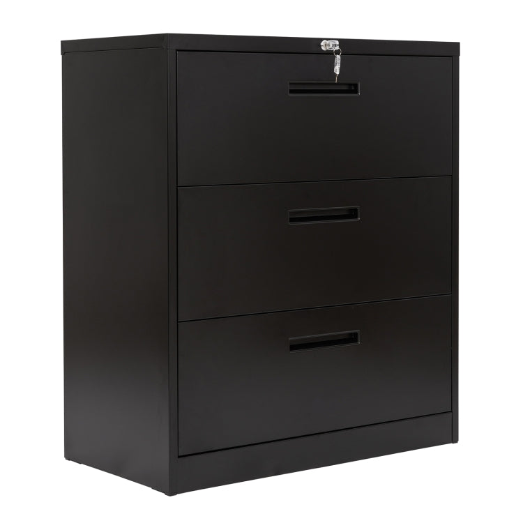 [US Warehouse] Heavy Duty Hanging Lateral Metal Storage Filing Cabinet with 3 Drawers