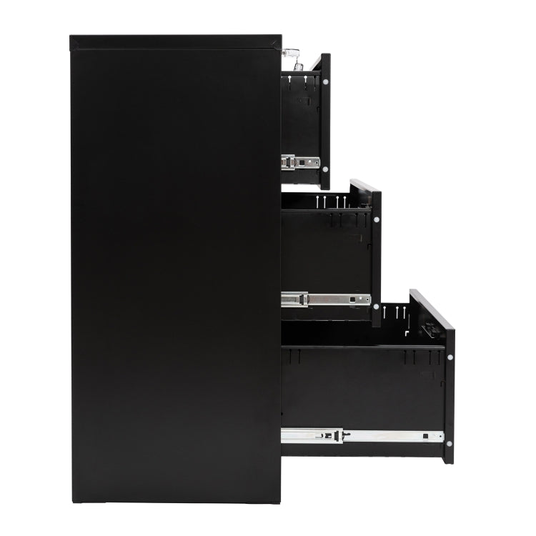 [US Warehouse] Heavy Duty Hanging Lateral Metal Storage Filing Cabinet with 3 Drawers