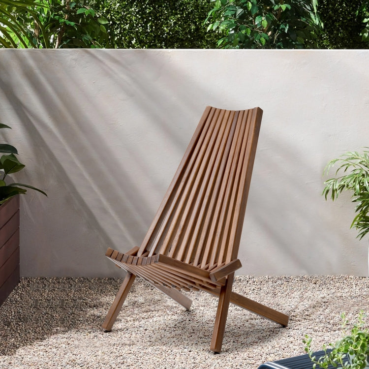 [US Warehouse] Household Folding Wooden High-back Chair, Size: 32.2 x 22.8 x 22.4 inch