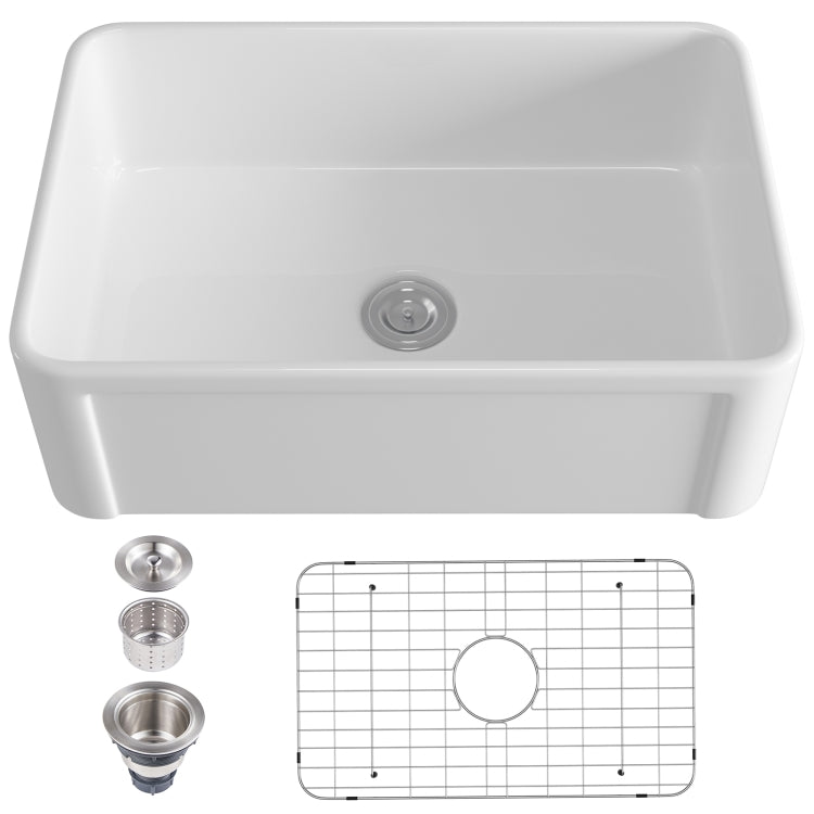 [US Warehouse] Rectangular Ceramic Kitchen Bathroom Vessel Sink, Size: 76.6 x 50.7 x 25.5cm