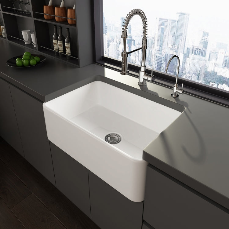 [US Warehouse] Rectangular Ceramic Kitchen Bathroom Vessel Sink, Size: 76.6 x 50.7 x 25.5cm