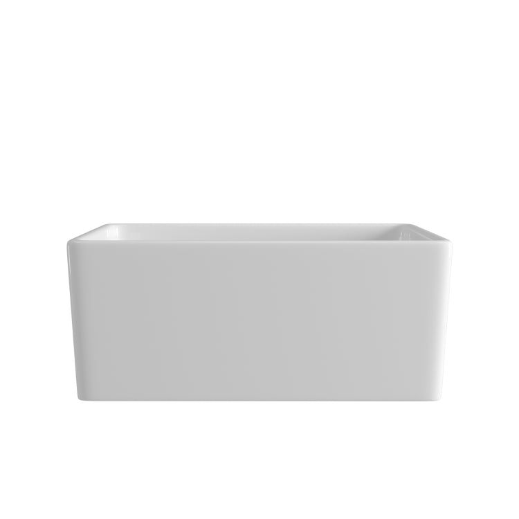 [US Warehouse] Rectangular Ceramic Kitchen Vessel Sink Farmhouse Bathroom Sink, Size: 60.5 x 40.5 x 20cm