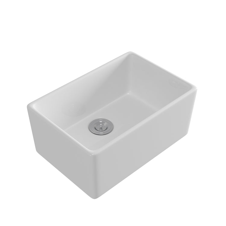 [US Warehouse] Rectangular Ceramic Kitchen Vessel Sink Farmhouse Bathroom Sink, Size: 60.5 x 40.5 x 20cm