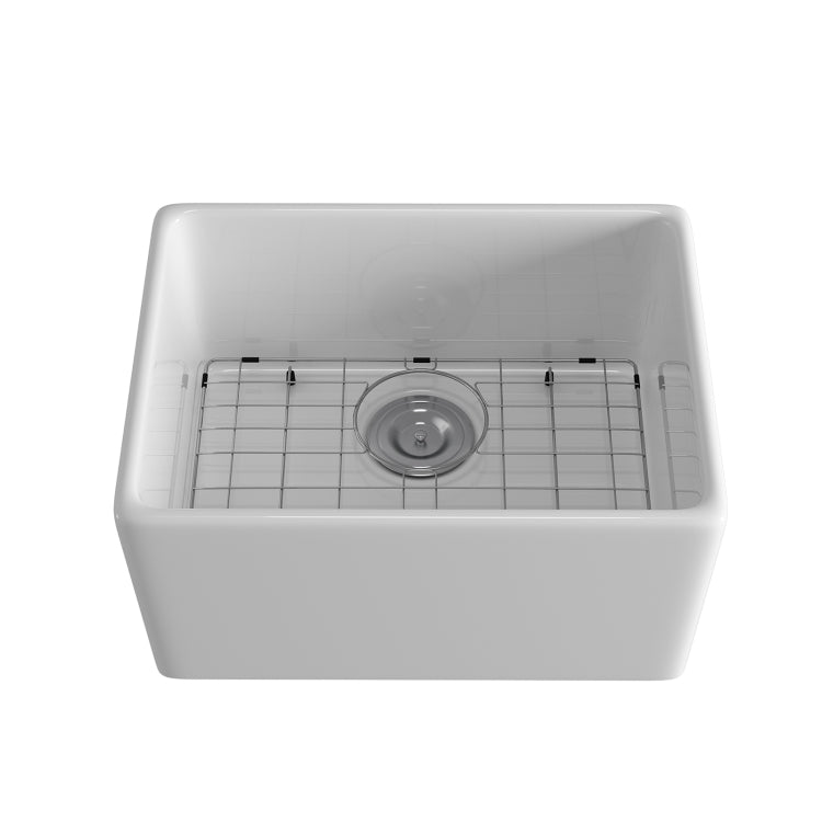 [US Warehouse] Rectangular Ceramic Kitchen Vessel Sink Farmhouse Bathroom Sink, Size: 53 x 40 x 20cm