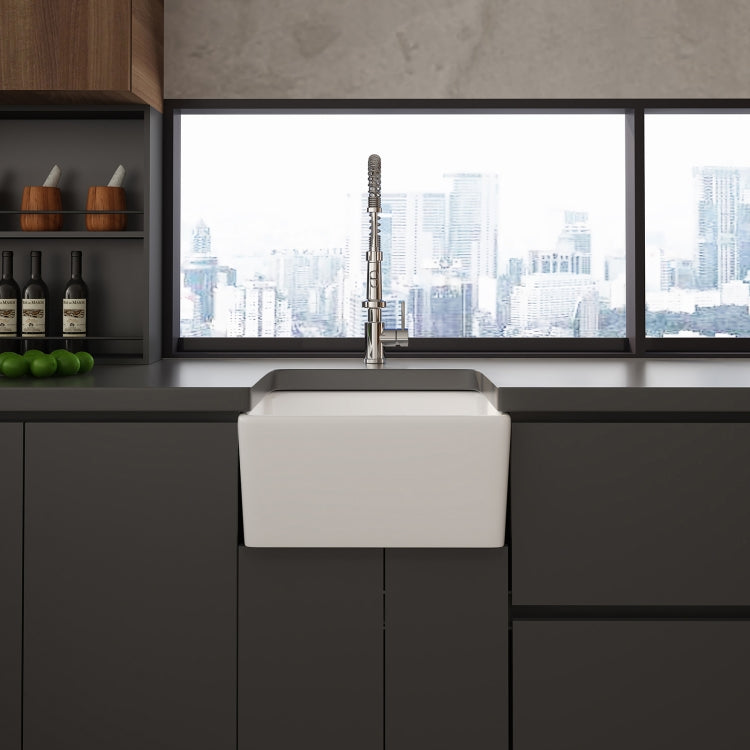 [US Warehouse] Rectangular Ceramic Kitchen Vessel Sink Farmhouse Bathroom Sink, Size: 53 x 40 x 20cm