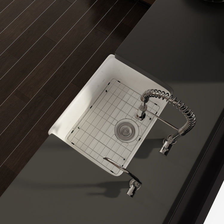 [US Warehouse] Rectangular Ceramic Kitchen Vessel Sink Farmhouse Bathroom Sink, Size: 53 x 40 x 20cm