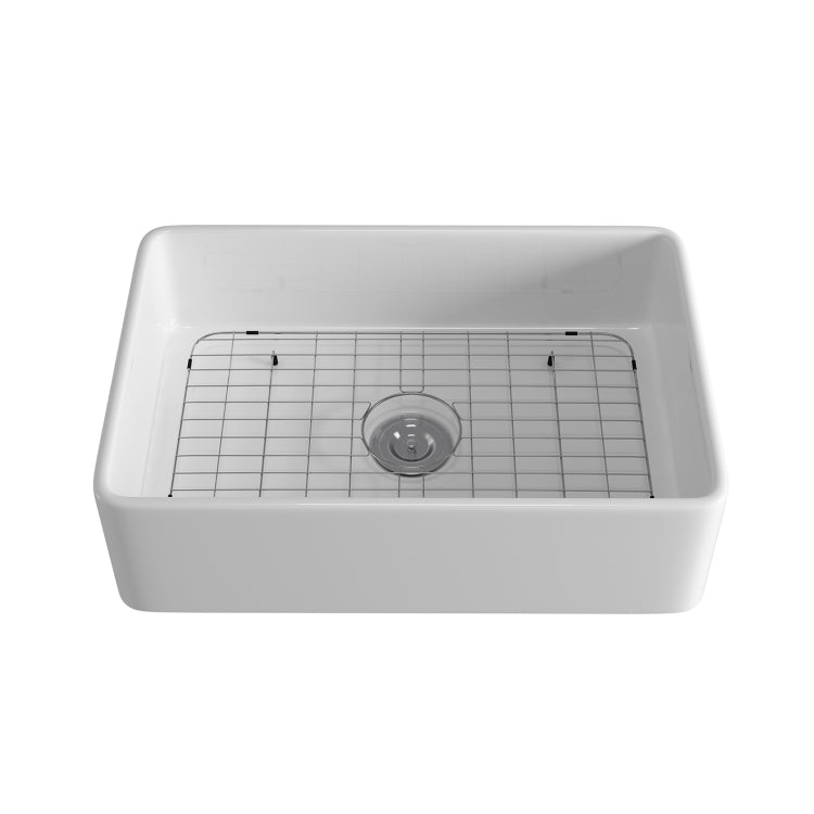 [US Warehouse] Rectangular Ceramic Kitchen Vessel Sink Farmhouse Bathroom Sink, Size: 76 x 50.5 x 22cm