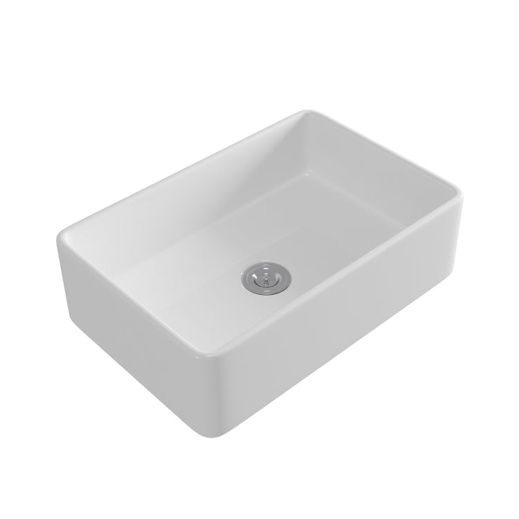 [US Warehouse] Rectangular Ceramic Kitchen Vessel Sink Farmhouse Bathroom Sink, Size: 76 x 50.5 x 22cm