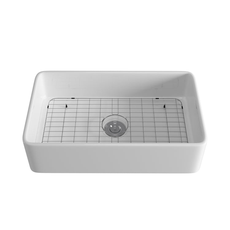 [US Warehouse] Rectangular Ceramic Kitchen Vessel Sink Farmhouse Bathroom Sink, Size: 84 x 50.5 x 22cm