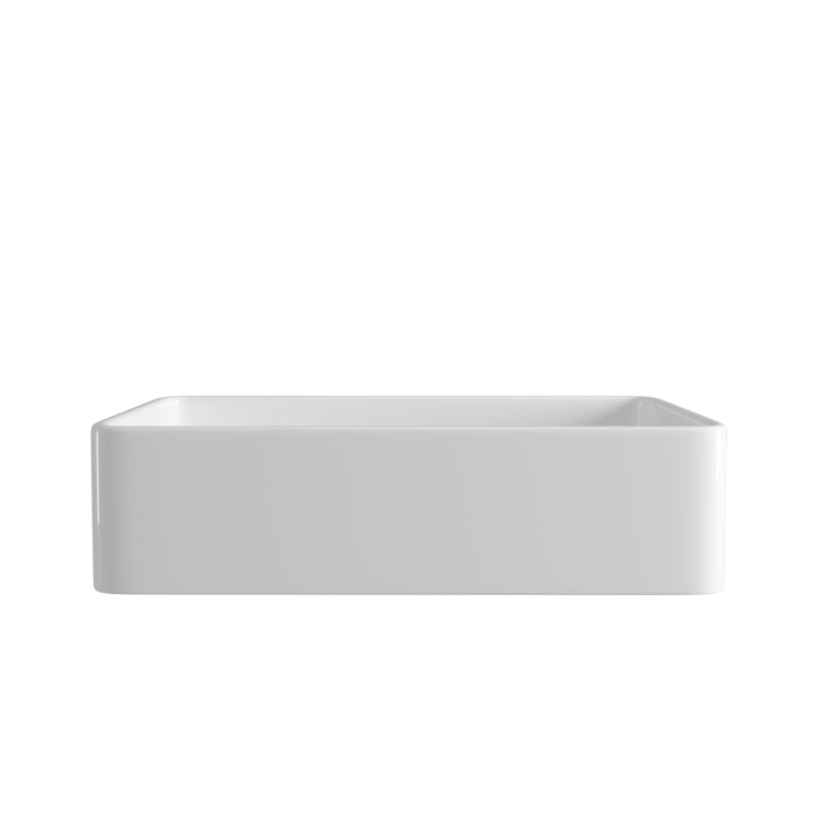 [US Warehouse] Rectangular Ceramic Kitchen Vessel Sink Farmhouse Bathroom Sink, Size: 84 x 50.5 x 22cm