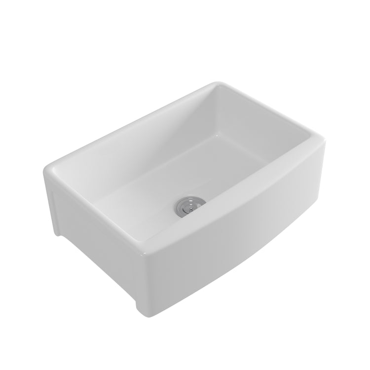 [US Warehouse] Rectangular Ceramic Kitchen Vessel Sink Farmhouse Bathroom Sink, Size: 75.6 x 52.7 x 25.4cm