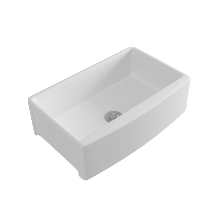 [US Warehouse] Rectangular Ceramic Kitchen Vessel Sink Farmhouse Bathroom Sink, Size: 82.6 x 52.7 x 25.4cm