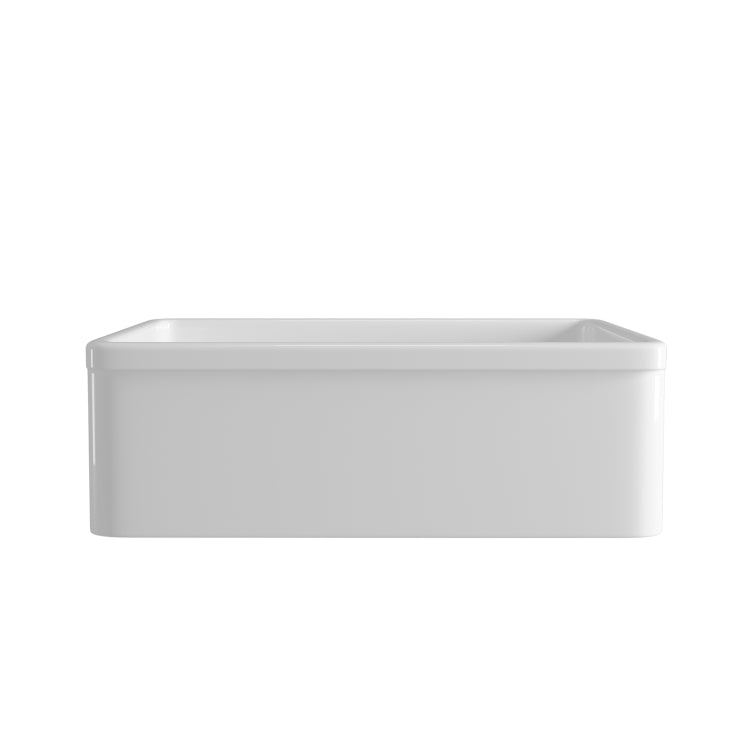 [US Warehouse] Rectangular Ceramic Kitchen Vessel Sink Farmhouse Bathroom Sink, Size: 75.6 x 50.2 x 25.4cm