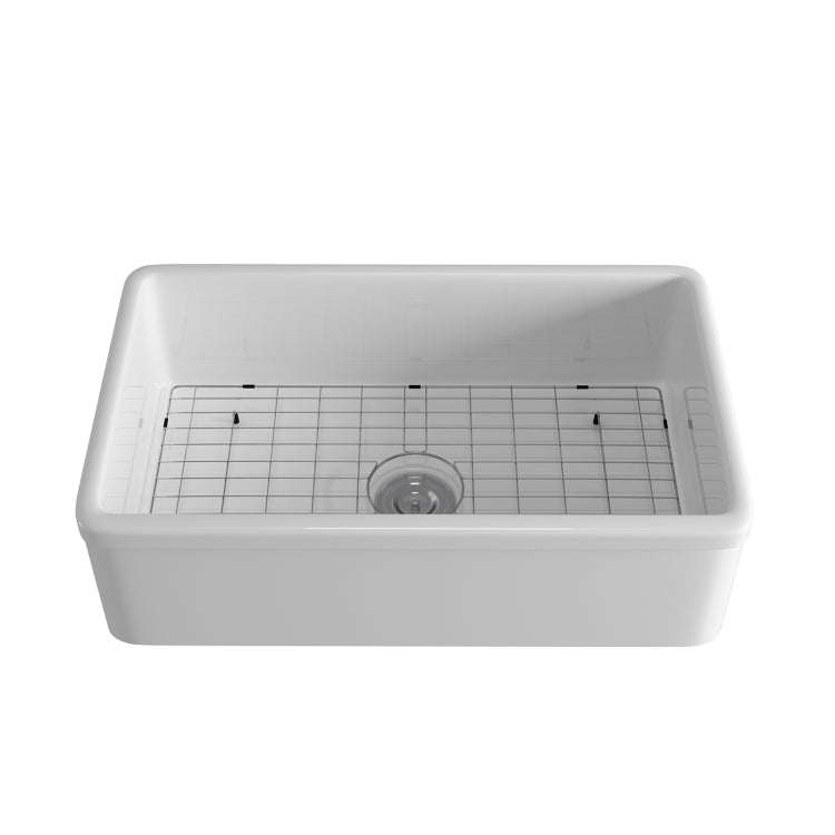 [US Warehouse] Rectangular Ceramic Kitchen Vessel Sink Farmhouse Bathroom Sink, Size: 82.6 x 50.2 x 25.4cm